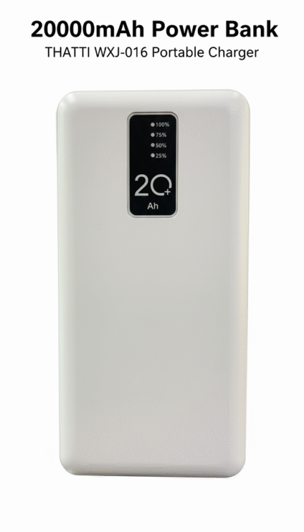 THATTI WXJ-016 20000mAh Power Bank Portable Charger with Built-in Cables,