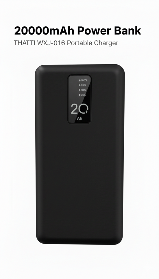 THATTI-WXJ-016-20000mAh-Power-Bank-Portable-Black THATTI WXJ-016 20000mAh Power Bank Portable Charger with Built-in Cables,